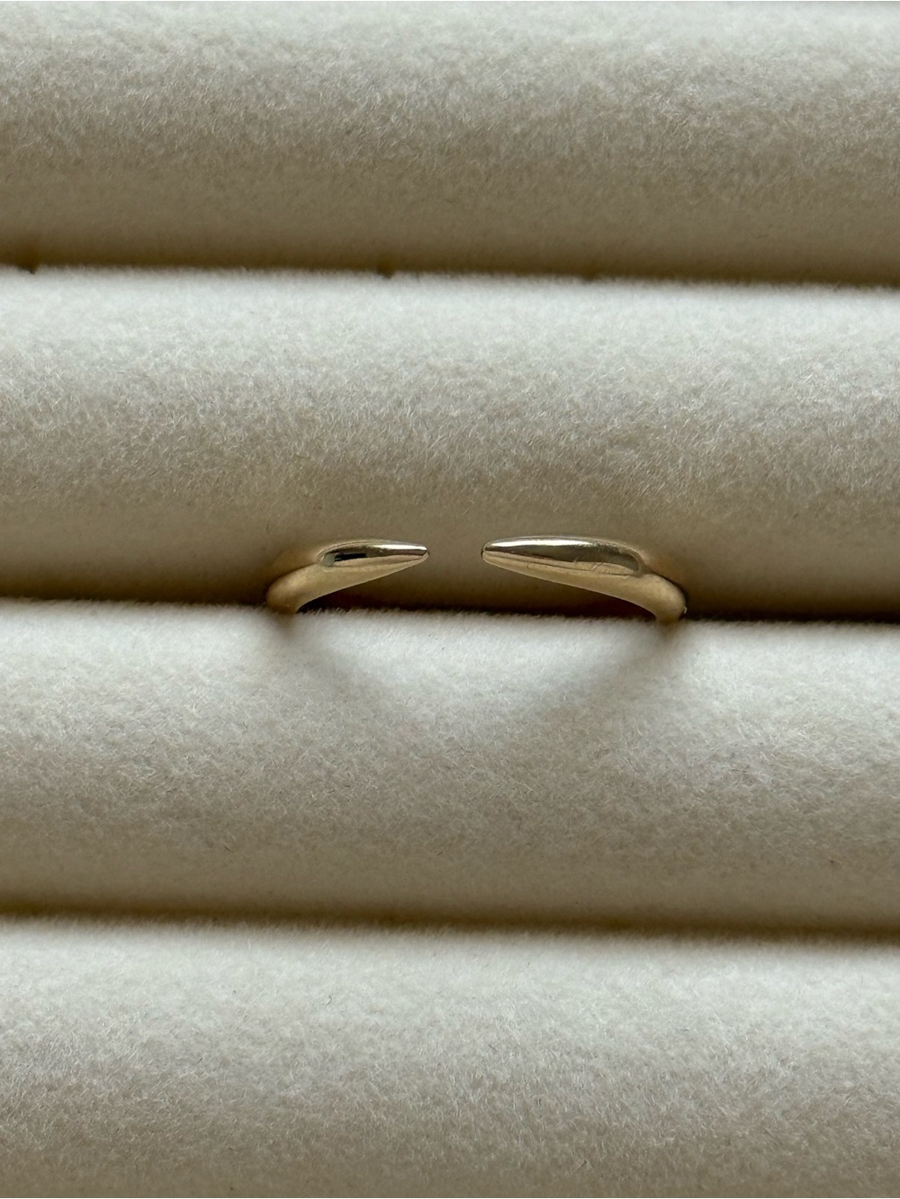 Baby Gold 14k Solid Gold Claw Ring - size 9
